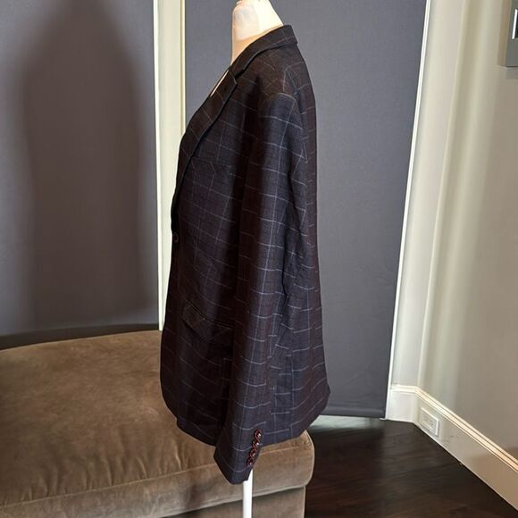 Men’s Mogu Plaid 3 Piece Business Formal Suit Jacket 42 Pants 40 NWT - Picture 15 of 15